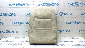 VW Passat b8 16-19 USA passenger seat back upholstery, beige leather, with beige stitching, perforation, heated, dry-cleanable