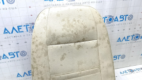 VW Passat b8 16-19 USA passenger seat back upholstery, beige leather, with beige stitching, perforation, heated, dry-cleanable