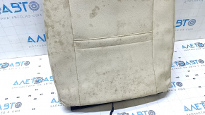 VW Passat b8 16-19 USA passenger seat back upholstery, beige leather, with beige stitching, perforation, heated, dry-cleanable
