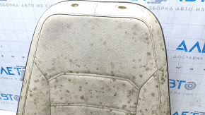 VW Passat b8 16-19 USA passenger seat back upholstery, beige leather, with beige stitching, perforation, heated, dry-cleanable