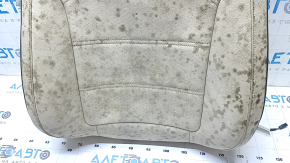 VW Passat b8 16-19 USA passenger seat back upholstery, beige leather, with beige stitching, perforation, heated, dry-cleanable