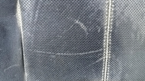 Nissan Pathfinder 13-16 driver's seat cushion upholstery, black leather, perforation, scratches, worn