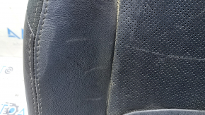 Nissan Pathfinder 13-16 driver's seat cushion upholstery, black leather, perforation, scratches, worn