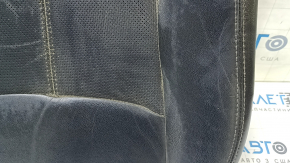 Nissan Pathfinder 13-16 driver's seat cushion upholstery, black leather, perforation, scratches, worn