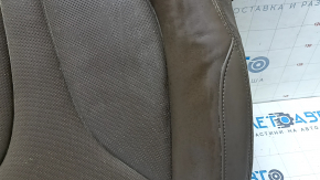 Lincoln MKC 15 passenger seat cushion upholstery - brown leather, perforated, ventilated and heated, wrinkled