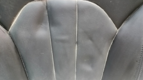 Right rear seat back for Nissan Leaf 13-12, black leather, dents, broken leather