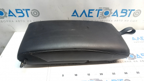 Left rear seat back armrest for Nissan Leaf 13-12, black leather, punctured leather