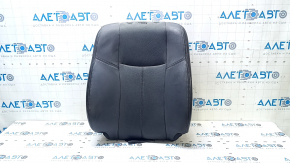 Nissan Pathfinder 13-16 passenger seat back upholstery, black leather, perforation, scratches