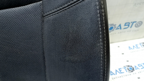 Nissan Pathfinder 13-16 passenger seat back upholstery, black leather, perforation, scratches