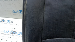 Nissan Pathfinder 13-16 passenger seat cushion upholstery, black leather, perforated, scratches
