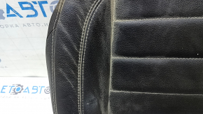 Ford C-max MK2 13-18 passenger seat cushion upholstery, black leather, heated, wrinkled