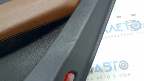 Door trim panel rear right Audi Q5 80A 18-20 black leather, armrest leather brown, with overlays, under the tweeter, with a handle, dents, stain