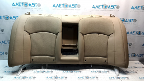 The back of the rear row of seats of the Hyundai Sonata 11-14, beige leather, leather punctures, abrasions