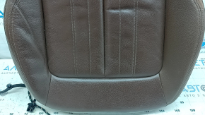 Audi Q5 80A 18-20 driver's seat cushion upholstery, brown leather, heated, creased, scratches