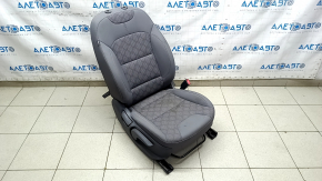 Kia Niro 17-22 HEV passenger seat, PHEV without airbag, cloth, combined gray, mechanical, dents, scratches, dry cleanable
