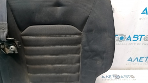 Left rear seat backrest for Ford Fusion mk5 13-15, black fabric, white stitching