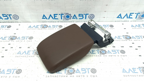 Audi Q5 80A 18-20 leather center console armrest, brown, retractable, with overlay and bracket