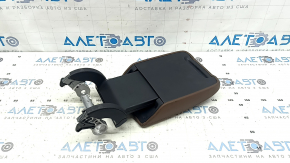 Audi Q5 80A 18-20 leather center console armrest, brown, retractable, with overlay and bracket
