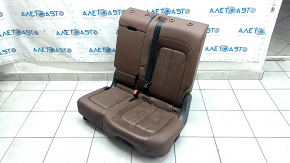 Rear seats, 2nd row, left, Audi Q5 80A 18-24, brown leather, with belt, armrest, needs cleaning, wrinkled