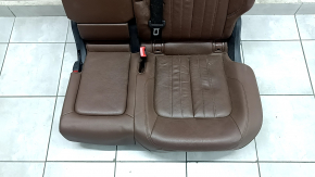 Rear seats, 2nd row, left, Audi Q5 80A 18-24, brown leather, with belt, armrest, needs cleaning, wrinkled