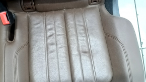 Rear seats, 2nd row, left, Audi Q5 80A 18-24, brown leather, with belt, armrest, needs cleaning, wrinkled