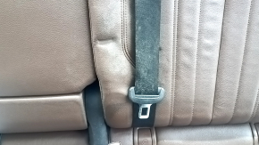 Rear seats, 2nd row, left, Audi Q5 80A 18-24, brown leather, with belt, armrest, needs cleaning, wrinkled