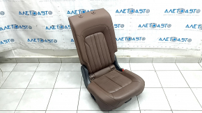 Rear seat row 2 right Audi Q5 80A 18-20 brown leather, wrinkled, leather is peeling off in the area of the headrest mounting bushings