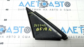 Audi Q5 80A 18-24 black gloss outer door corner molding, broken fastener, scratches