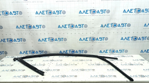Upper front left door molding for Audi Q5 80A 18-24 chrome, with glass seal, glued, tear