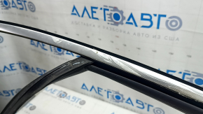 Upper front left door molding for Audi Q5 80A 18-24 chrome, with glass seal, glued, tear