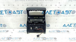 Audi Q5 80A 18-24 black rear center console trim with lower trim, with cigarette lighter, scratch, broken mount