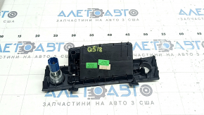 Front center console trim for start/stop button for Audi Q5 80A 18-24 black, with cigarette lighter