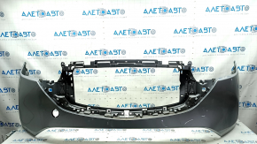 Front bumper, bare, Mazda CX-5 22-25, without parking sensors, silver, torn, broken fasteners, scratches