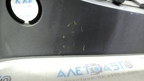 Front bumper, bare, Mazda CX-5 22-25, without parking sensors, silver, torn, broken fasteners, scratches