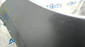 Front bumper, bare, Mazda CX-5 22-25, without parking sensors, silver, torn, broken fasteners, scratches