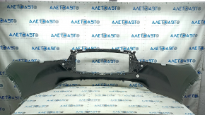 Front bumper, bare, Mazda CX-5 22-25, without parking sensors, silver, torn, broken fasteners, scratches
