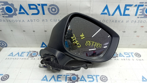 Right side mirror assembly for Mazda CX-5 17-24, 6 pins, BSM, heated, turn signal, silver