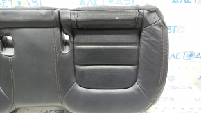 Rear seat cushion, 2nd row, Mazda CX-5 19-22, black leather with perforation, with brown stitching, wrinkled, needs cleaning