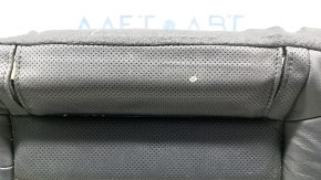 Rear seat cushion, 2nd row, Mazda CX-5 19-22, black leather with perforation, with brown stitching, wrinkled, needs cleaning