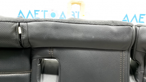 Rear seat cushion, 2nd row, Mazda CX-5 19-22, black leather with perforation, with brown stitching, wrinkled, needs cleaning