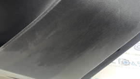 Door trim, rear left, BMW X3 G01 18-21, black leather, black Vernasca leather insert, gray stitching, dark oak trim, scratches