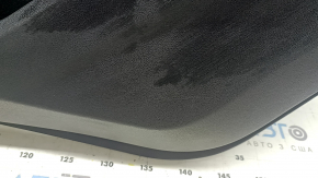 Door trim, rear left, BMW X3 G01 18-21, black leather, black Vernasca leather insert, gray stitching, dark oak trim, scratches