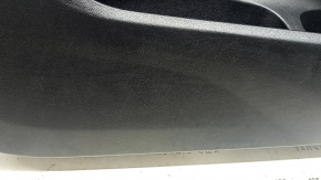 Door trim, front left, BMW X3 G01 18-21, black leather, black leather insert, dark oak trim, black leather armrest, chrome insert, with handle, scratches