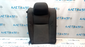 Right rear seat backrest for a 09-14 Dodge Challenger, black, faded fabric