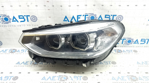BMW X3 G01 18-21 halogen+LED front left headlight assembly, bumps, crack in mount
