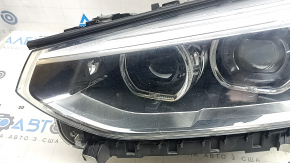 BMW X3 G01 18-21 halogen+LED front left headlight assembly, bumps, crack in mount