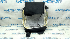Mazda CX-5 17-23 driver's seat cushion upholstery, black leather, with brown stitching, heated, perforated, dented