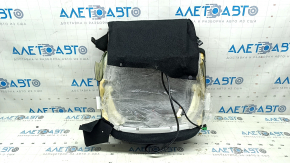 Mazda CX-5 17-23 passenger seat cushion upholstery, black leather, with brown stitching, heated, perforated, worn, dented