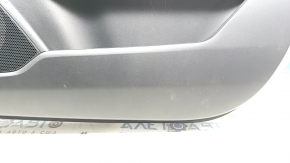 Mazda CX-5 2023-2025 front right door panel with black leather insert, black leather armrest, chrome molding, with handle, scratches, abrasions
