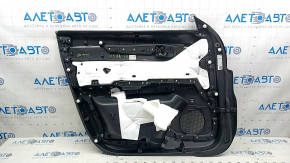 Mazda CX-5 2023-2025 front right door panel with black leather insert, black leather armrest, chrome molding, with handle, scratches, abrasions